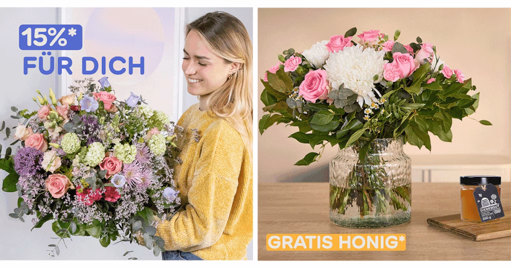 15 % Newsletter Rabatt und exklusive Rabatt-Codes für Gratis-Geschenke bei Blume2000