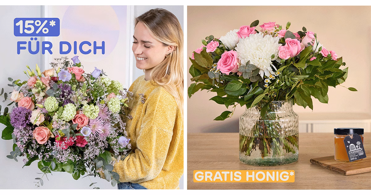 15 % Newsletter Rabatt und exklusive Rabatt-Codes für Gratis-Geschenke bei Blume2000