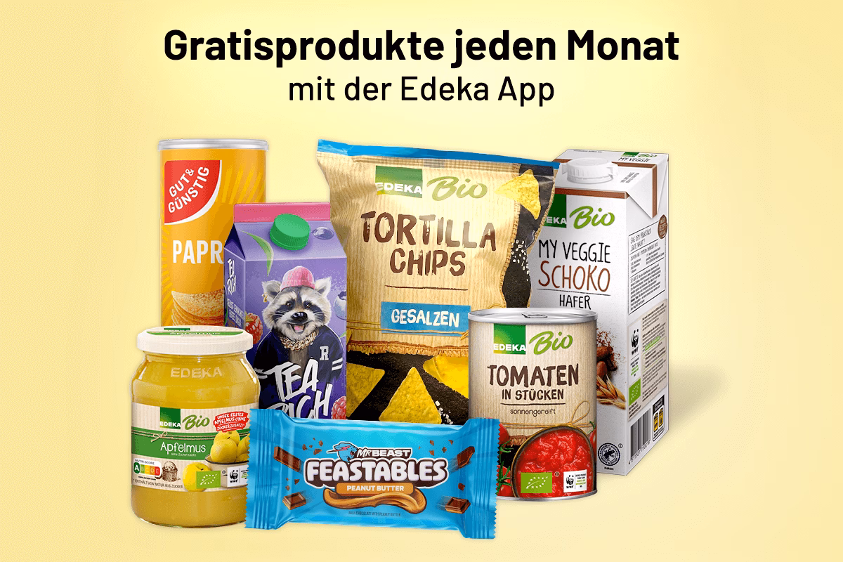 Gratis Produkte mit der Edeka App - jeden Monat Geld sparen
