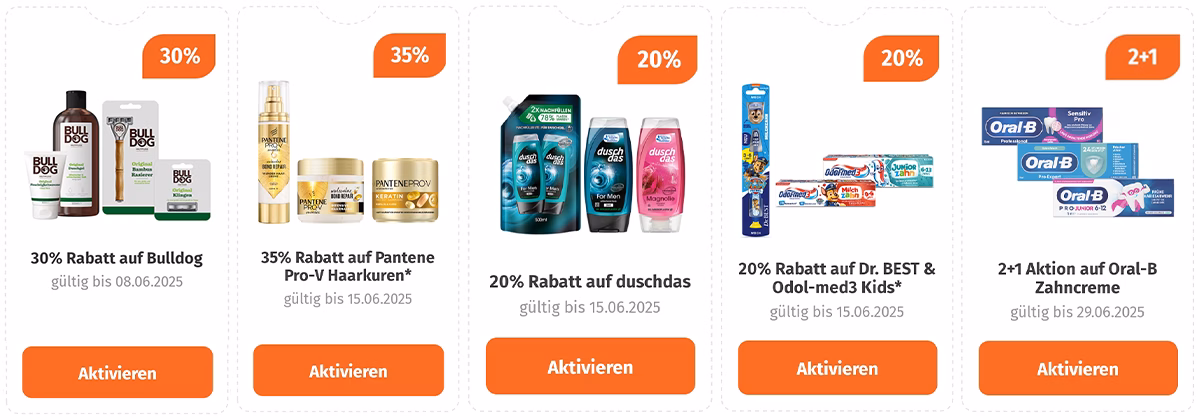 Coupons in der App zum Sparen: Gratisartikel oder bis zu 35 % Rabatt