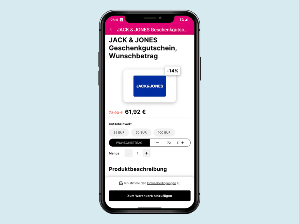 14% Rabatt auf Jack&Jones Geschenkgutscheine