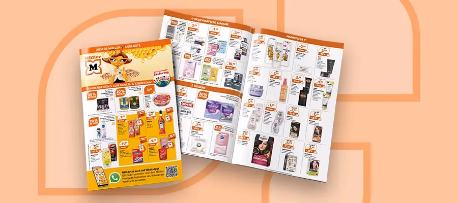 Geld sparen mit Angeboten in der Werbung aus den Müller Prospekten